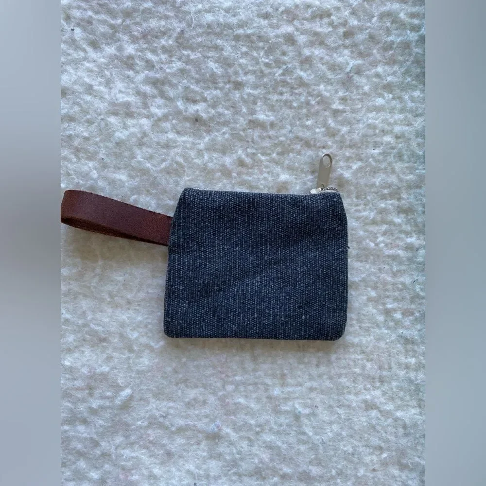 Mushroom Coin Purse with Leather Strap